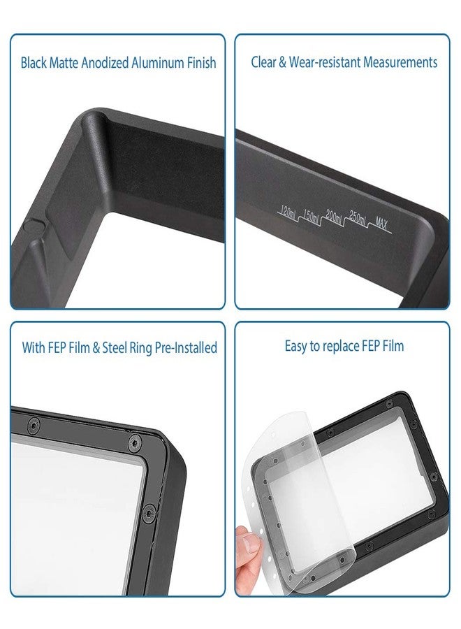 Sovol خزان راتنج طابعة ثلاثية الأبعاد من Sovol مصنوع من الألومنيوم المؤكسد مع غشاء FEP وحلقة فولاذية مثبتة مسبقًا، وخزان راتنج بإطار معدني متين (Photon Mono 4K). - Image 3